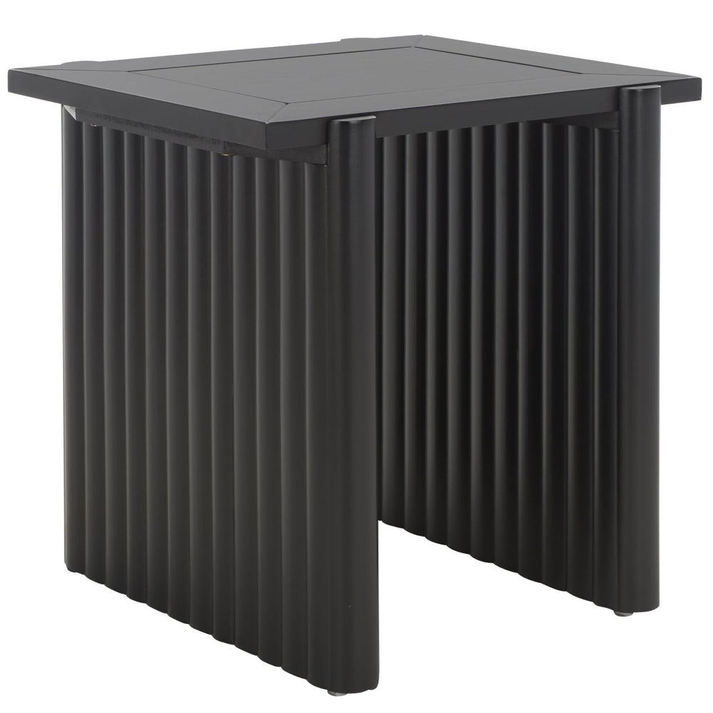 Safavieh Buckley Accent Table - Rustic-Chic Design With Carved Fluted Details For Modern Living Spaces Black ACC9711B