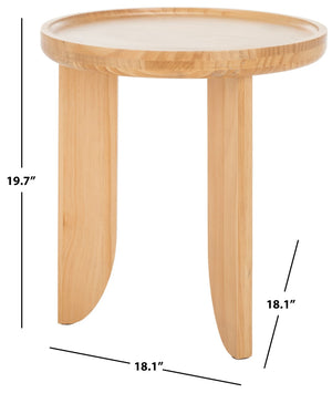 Safavieh Malyn Accent Table – Sculptural Pine Wood Design With Curved Legs For Modern Home Décor Style Light Natural ACC9712A