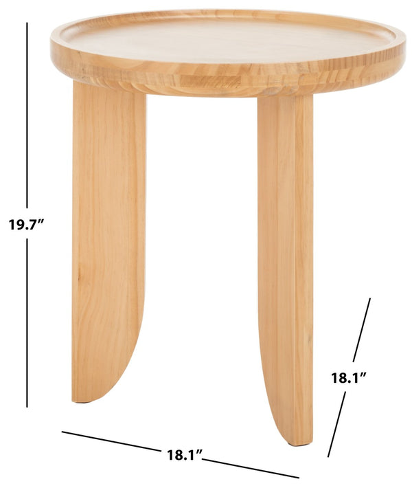 Safavieh Malyn Accent Table – Sculptural Pine Wood Design With Curved Legs For Modern Home Décor Style Light Natural ACC9712A