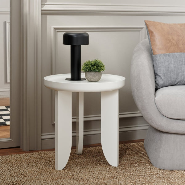 Safavieh Malyn Accent Table – Sculptural Pine Wood Design With Curved Legs For Modern Home Décor Style Ivory ACC9712C