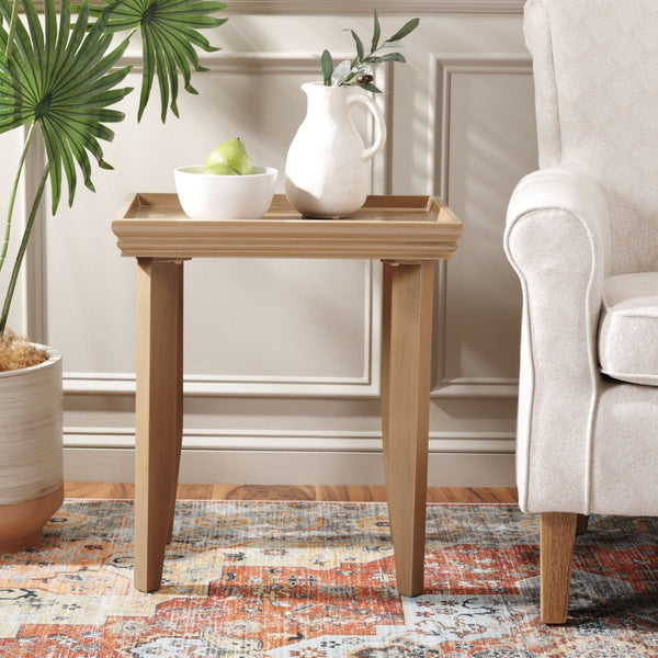 Safavieh Naios Modern Accent Table - Sleek Design With Curved Legs For Stylish Living Room Or Entryway Decor Sand ACC9713C