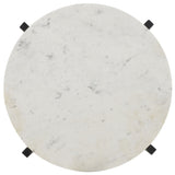 Safavieh Guaviare Round Accent Table White Marble / Black ACC9800A