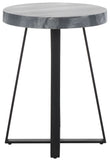 Safavieh Guenon Round Accent Table XII23 Grey Marble / Black  Metal ACC9801A