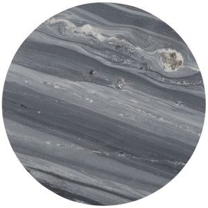Safavieh Guenon Round Accent Table - Stylish Modern Design With Sleek Tapered Legs For Elegant Living Spaces Grey Marble / Black ACC9801A