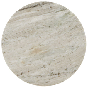 Safavieh Guenon Round Accent Table - Stylish Modern Design With Sleek Tapered Legs For Elegant Living Spaces Sand Brown Marble / Black ACC9801B