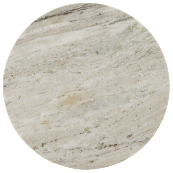 Safavieh Guenon Round Accent Table - Stylish Modern Design With Sleek Tapered Legs For Elegant Living Spaces Sand Brown Marble / Black ACC9801B