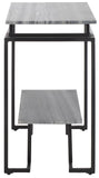 Safavieh Guernica 1 Shelf Rectangle Accent Table XII23 Grey Marble / Black  Metal ACC9802B