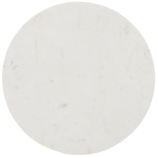 Safavieh Gunther Modern Round Accent Table With Luxurious Marble Top And Sleek Metal Base For Any Space White Marble / Black ACC9803B