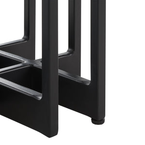 Safavieh Gustaf Modern Architectural Accent Table - Sand Brown Marble & Black Metal For Chic Spaces ACC9804A