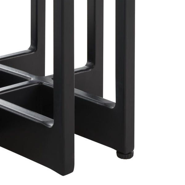 Safavieh Gustaf Modern Architectural Accent Table - Sand Brown Marble & Black Metal For Chic Spaces ACC9804A