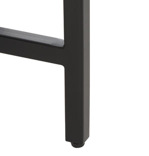 Safavieh Gustavia Round Accent Table - Modern Grey Marble Top With Sleek Black Metal Base For Stylish Decor ACC9805A