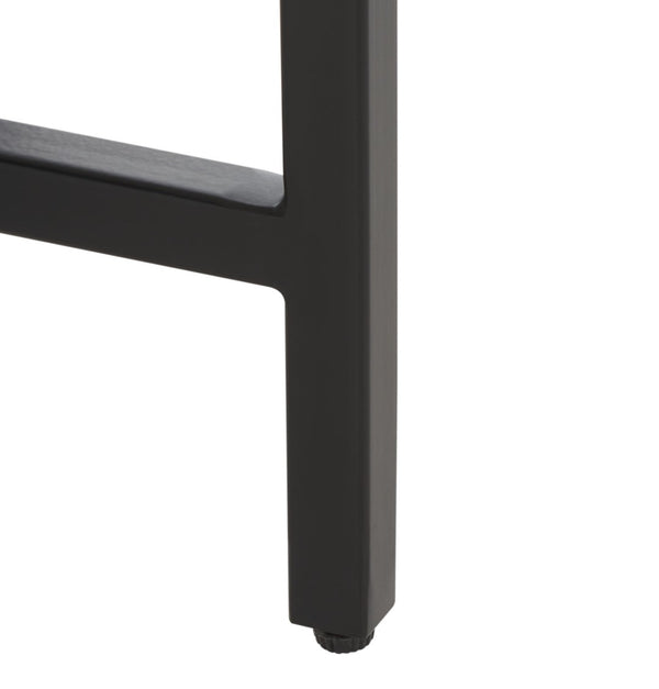 Safavieh Gustavia Round Accent Table - Modern Grey Marble Top With Sleek Black Metal Base For Stylish Decor ACC9805A