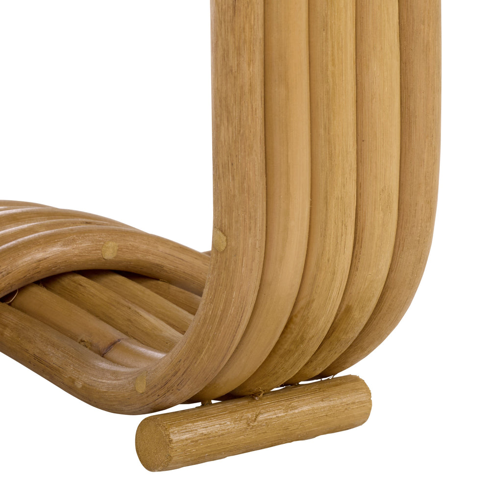 Asleesh Round Accent Table — Semisanded Rattan Side Table For Cozy Corners, Bedside & Plants 94