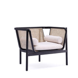 Versailles Accent Chair in Black, Natural Cane and Cream ACCA01-CR Manhattan Comfort