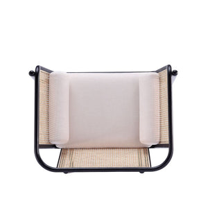 Versailles Accent Chair in Black, Natural Cane and Cream ACCA01-CR Manhattan Comfort