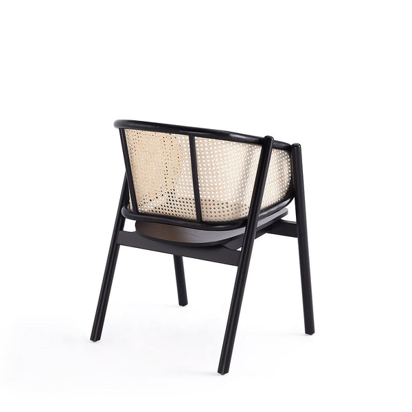 Versailles Armchair in Black and Natural Cane ACCA02-BK Manhattan Comfort