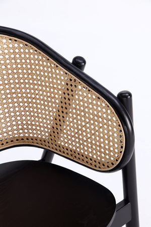 Versailles Armchair in Black and Natural Cane ACCA02-BK Manhattan Comfort