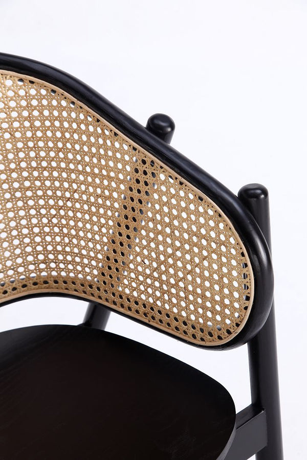 Versailles Armchair in Black and Natural Cane ACCA02-BK Manhattan Comfort