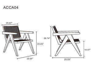 Hamlet Accent Chair in Black and Natural Cane ACCA04-BK Manhattan Comfort