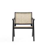 Hamlet Accent Chair in Black and Natural Cane ACCA04-BK Manhattan Comfort