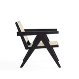 Hamlet Accent Chair in Black and Natural Cane ACCA04-BK Manhattan Comfort