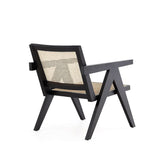 Hamlet Accent Chair in Black and Natural Cane ACCA04-BK Manhattan Comfort