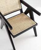 Hamlet Accent Chair in Black and Natural Cane ACCA04-BK Manhattan Comfort