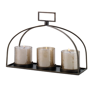 Uttermost Riad Triple Candleholder 18040 Iron, Glass