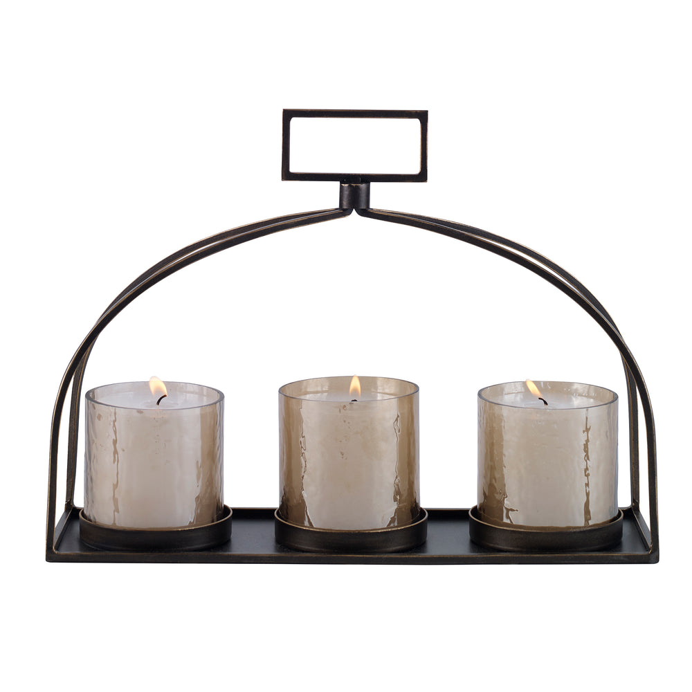 Uttermost Riad Triple Candleholder 18040 Iron, Glass