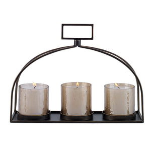 Uttermost Riad Triple Candleholder 18040 Iron, Glass
