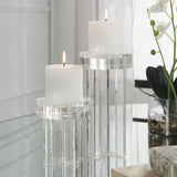 Uttermost Crystal Pillar Candleholders, Set/2 18054 Crystal
