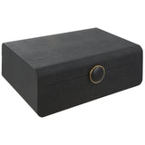 Uttermost Lalique Black Shagreen Box  18058 MDF,SHARGEEN PU,HARDWARE