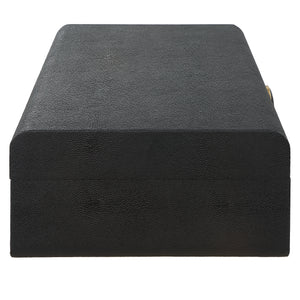 Uttermost Lalique Black Shagreen Box  18058 MDF,SHARGEEN PU,HARDWARE