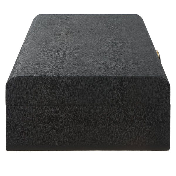 Uttermost Lalique Black Shagreen Box  18058 MDF,SHARGEEN PU,HARDWARE