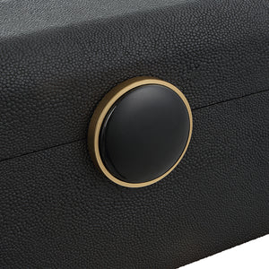 Uttermost Lalique Black Shagreen Box  18058 MDF,SHARGEEN PU,HARDWARE