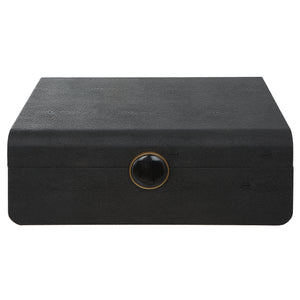 Uttermost Lalique Black Shagreen Box  18058 MDF,SHARGEEN PU,HARDWARE