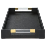 Uttermost Wessex Black Shagreen Tray 18059 MDF,SHARGREEN PU AND HARDWARE