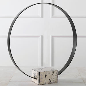 Uttermost Around Again Circular Sculpture 17112 STONE AND METAL