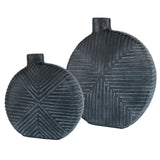 Uttermost Viewpoint Aged Black Vases, Set/2 17114 GRC