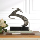 Uttermost Take The Lead Ram Sculpture 18048 IRON,MARBLE