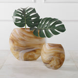 Uttermost Fusion Swirled Caramel & Ivory Vases, Set/2 18070 GLASS