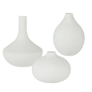 Uttermost Apothecary Satin White Vases, Set/3 18072 GLASS