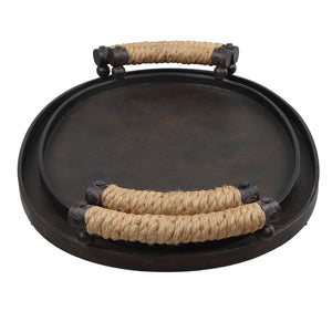 Uttermost Viggo Bronze Trays, Set/2 18073 IRON, ROPE