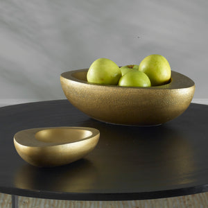 Uttermost Ovate Brass Bowls, Set Of 2 18081 Aluminum