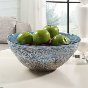Uttermost Genovesa Aqua Glass Bowl 18099 Glass