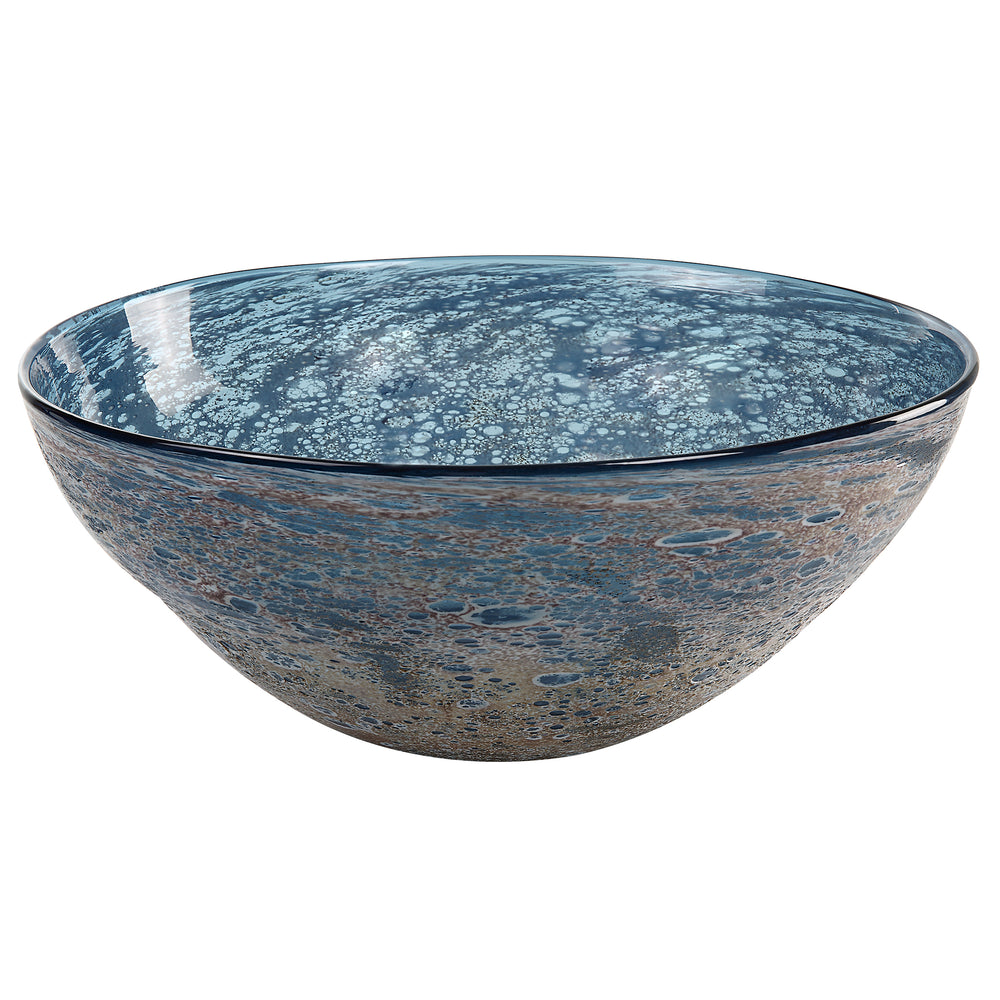 Uttermost Genovesa Aqua Glass Bowl 18099 Glass