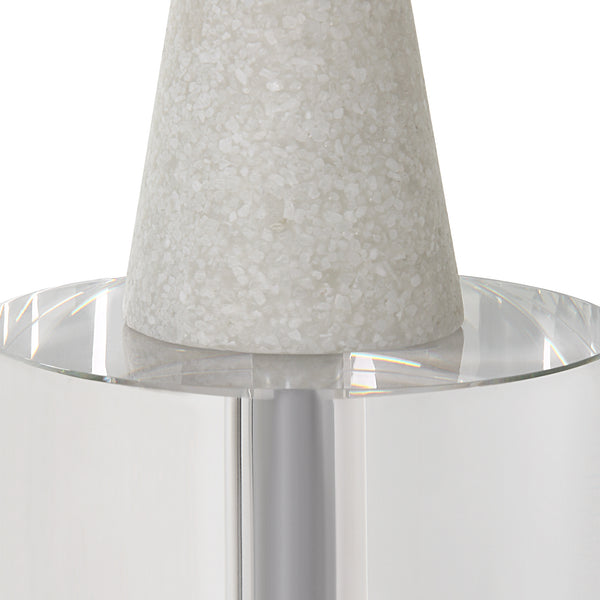 Uttermost Norte White Stone Sculptures, Set/2 18102 White Rice Stone Resin, Crystal