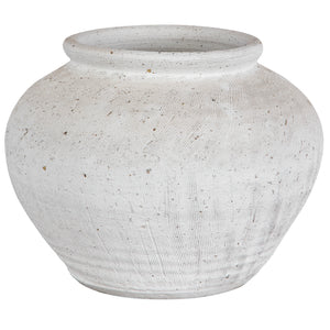 Uttermost Floreana Round White Vase 18103 Ceramic