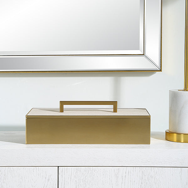 Uttermost Wessex White Box 18110 METAL,MDF,SHARGREEN