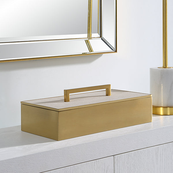 Uttermost Wessex White Box 18110 METAL,MDF,SHARGREEN